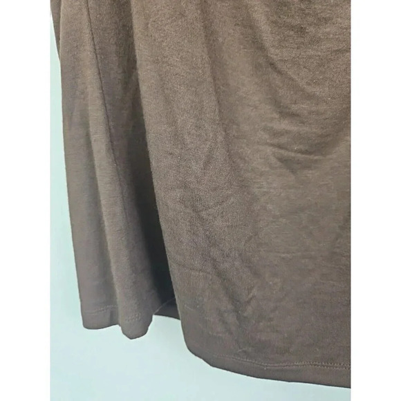 Jones New York Signature Women's Tank Dark Brown Shell Accents Size Medium - Picture 6 of 9